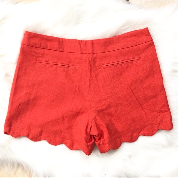 SOLD Cynthia Rowley Linen Lined Coral Shorts - Picture 4 of 8